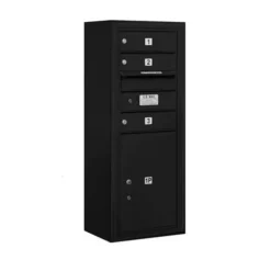 Mailboxes 3811S-04BFP Salsbury 11 Door High Surface Mounted 4C Horizontal Mailbox with 4 Doors and 1 Parcel Locker in Black with Private Bccess - One-stop shop for professional tools and equipment.