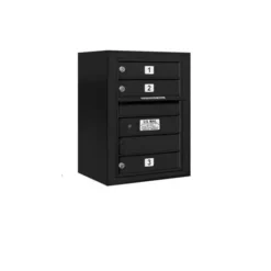 Mailboxes 3806S-04BFU Salsbury 6 Door High Surface Mounted 4C Horizontal Mailbox with 4 Doors in Black with USPS Bccess - One-stop shop for professional tools and equipment.