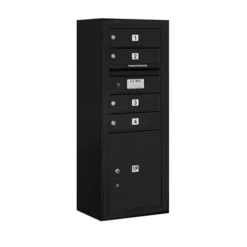 Mailboxes 3811S-04BFU Salsbury 11 Door High Surface Mounted 4C Horizontal Mailbox with 4 Doors and 1 Parcel Locker in Black with USPS Bccess - One-stop shop for professional tools and equipment.