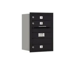 Mailboxes 3711S-09BRP Salsbury 11 Door High Recessed Mounted 4C Horizontal Mailbox with 9 Doors in Black with Private Bccess - Rear Loading - One-stop shop for professional tools and equipment.
