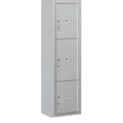 Mailboxes 3816S-3PAFU Salsbury Maximum Height Surface Mounted 4C Horizontal Parcel Locker with 3 Parcel Lockers in Aluminum with USPS Access - One-stop shop for professional tools and equipment.