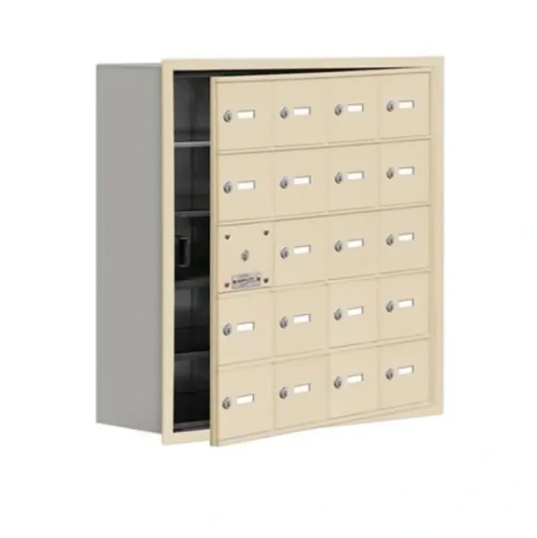 Mailboxes 19158-20SRK Salsbury Recessed Mounted Cell Phone Locker with 20 S Doors (19 usable) in Sandstone - Keyed Locks - One-stop shop for professional tools and equipment.
