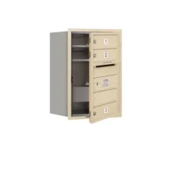 Mailboxes 3706S-04SFU Salsbury 6 Door High Recessed Mounted 4C Horizontal Mailbox with 4 Doors in Sandstone with USPS Sccess - Front Loading - One-stop shop for professional tools and equipment.
