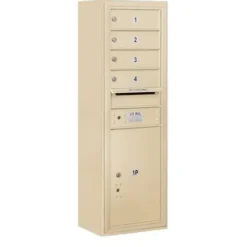 Mailboxes 3811S-04SFU Salsbury 11 Door High Surface Mounted 4C Horizontal Mailbox with 4 Doors and 1 Parcel Locker in Sandstone with USPS Sccess - One-stop shop for professional tools and equipment.