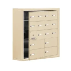 Mailboxes 19158-16SSK Salsbury Surface Mounted Cell Phone Locker with 12 S Doors (11 usable) 4 B Doors in Sandstone - Keyed Locks - One-stop shop for professional tools and equipment.