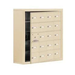 Mailboxes 19158-20SSK Salsbury Surface Mounted Cell Phone Locker with 20 S Doors (19 usable) in Sandstone - Keyed Locks - One-stop shop for professional tools and equipment.