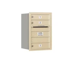 Mailboxes 3711S-09SRU Salsbury 11 Door High Recessed Mounted 4C Horizontal Mailbox with 9 Doors in Sandstone with USPS Sccess - Rear Loading - One-stop shop for professional tools and equipment.