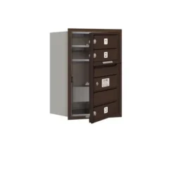 Mailboxes 3706S-03ZFP Salsbury 6 Door High Recessed Mounted 4C Horizontal Mailbox with 3 Doors in Bronze with Private Zccess - Front Loading - One-stop shop for professional tools and equipment.