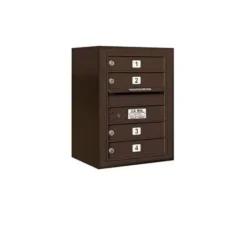 Mailboxes 3806S-04ZFP Salsbury 6 Door High Surface Mounted 4C Horizontal Mailbox with 4 Doors in Bronze with Private Zccess - One-stop shop for professional tools and equipment.