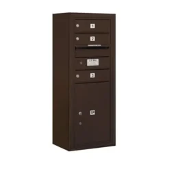 Mailboxes 3810S-03ZFP Salsbury 10 Door High Surface Mounted 4C Horizontal Mailbox with 3 Doors and 1 Parcel Locker in Bronze with Private Zccess - One-stop shop for professional tools and equipment.