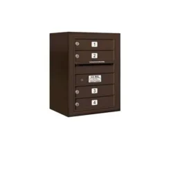 Mailboxes 3806S-04ZFU Salsbury 6 Door High Surface Mounted 4C Horizontal Mailbox with 4 Doors in Bronze with USPS Zccess - One-stop shop for professional tools and equipment.