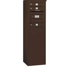 Mailboxes 3906S-03ZFU Salsbury 6 Door High Free-Standing 4C Horizontal Mailbox with 3 Doors in Bronze with USPS Zccess - One-stop shop for professional tools and equipment.