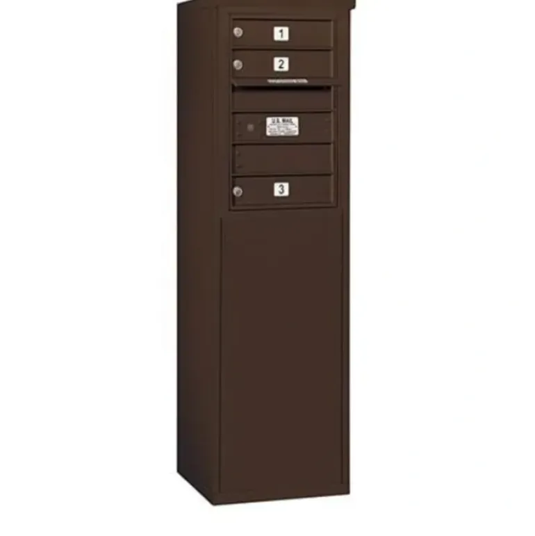 Mailboxes 3906S-03ZFU Salsbury 6 Door High Free-Standing 4C Horizontal Mailbox with 3 Doors in Bronze with USPS Zccess - One-stop shop for professional tools and equipment.