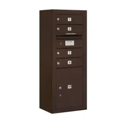 Mailboxes 3810S-04ZFU Salsbury 10 Door High Surface Mounted 4C Horizontal Mailbox with 4 Doors and 1 Parcel Locker in Bronze with USPS Zccess - One-stop shop for professional tools and equipment.