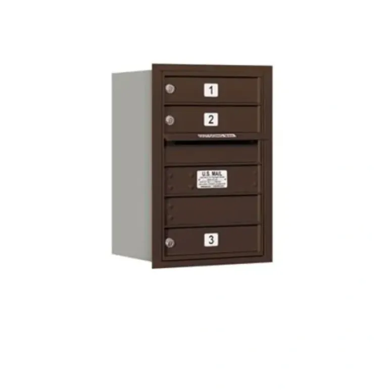 Mailboxes 3711S-09ZRP Salsbury 11 Door High Recessed Mounted 4C Horizontal Mailbox with 9 Doors in Bronze with Private Zccess - Rear Loading - One-stop shop for professional tools and equipment.