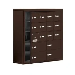 Mailboxes 19158-16ZSK Salsbury Surface Mounted Cell Phone Locker with 12 Z Doors (11 usable) 4 B Doors in Bronze - Keyed Locks - One-stop shop for professional tools and equipment.