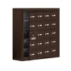 Mailboxes 19158-20ZSK Salsbury Surface Mounted Cell Phone Locker with 20 Z Doors (19 usable) in Bronze - Keyed Locks - One-stop shop for professional tools and equipment.