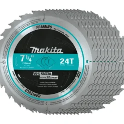 Makita A-94839-10 7‘1/4& 24T Carbide‘Tipped Circular Saw Blade, Framing, 10/pk - One-stop shop for professional tools and equipment.