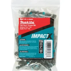 Makita A-99063 ImpactX, T25 Torx® 2³ Power Bit, 50/pk, Bulk - One-stop shop for professional tools and equipment.