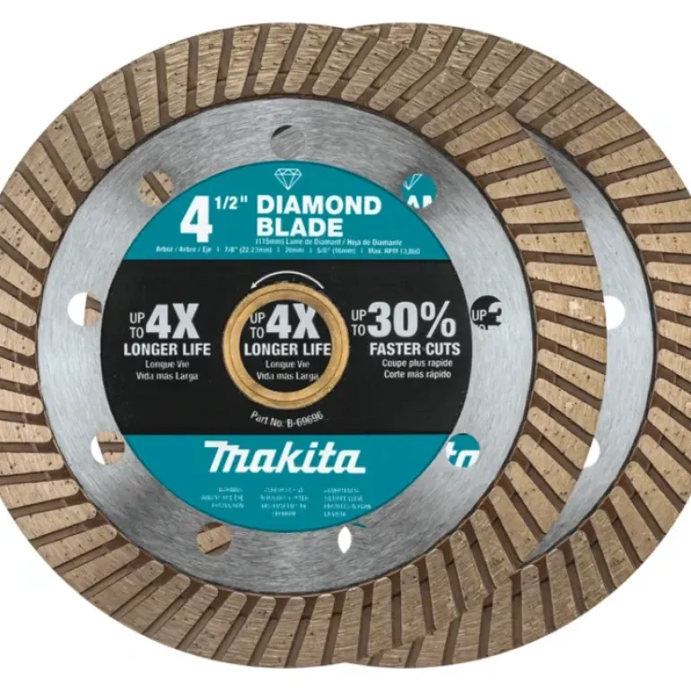 Makita B-69705 4‘1/2& Diamond Blade, Turbo, General Purpose, 2/pk - One-stop shop for professional tools and equipment.