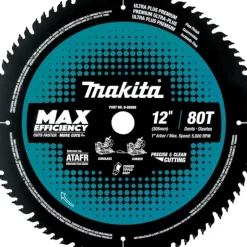 Makita B-67000 12& 100T Carbide‘Tipped Max Efficiency Miter Saw Blade - One-stop shop for professional tools and equipment.