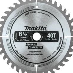 Makita D-67038 6‘1/2& 40T Carbide‘Tipped Circular Saw Blade, Fine Finish - One-stop shop for professional tools and equipment.