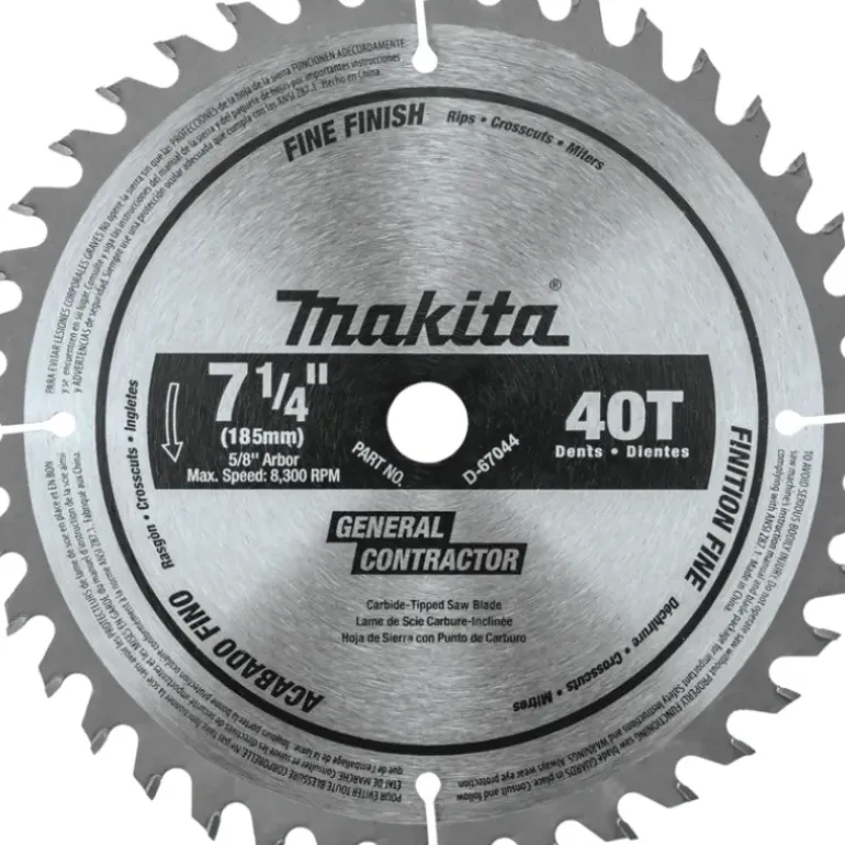 Makita D-67044 7‘1/4& 40T Carbide‘Tipped Circular Saw Blade, Fine Crosscutting - One-stop shop for professional tools and equipment.