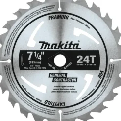 Makita D-45989 7‘1/4& 24T Carbide‘Tipped Circular Saw Blade, Framing/General Purpose - One-stop shop for professional tools and equipment.