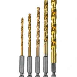 Makita D-35318 5 Pc. Titanium Coated Drill Bit Set, 1/4& Hex Shank - One-stop shop for professional tools and equipment.