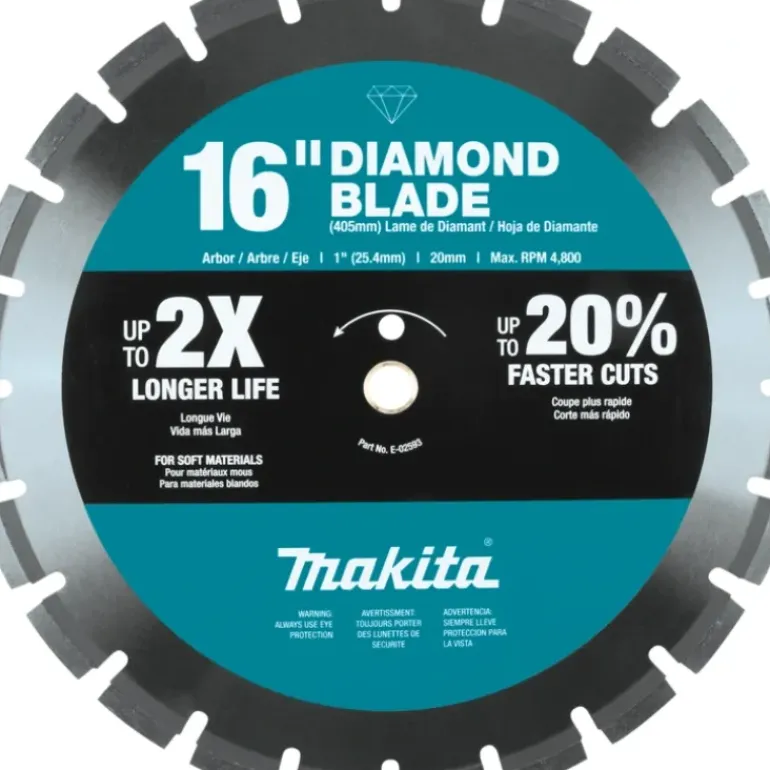 Makita E-02593 16& Diamond Blade Segmented, Soft Material - One-stop shop for professional tools and equipment.