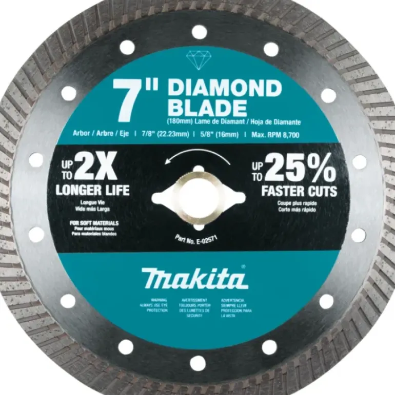 Makita E-02565 4‘1/2& Diamond Blade, Turbo, Soft Material - One-stop shop for professional tools and equipment.