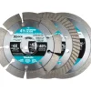 Makita E-12647 X‘LOCK 4‘1/2& Diamond Blade Variety Pack for Masonry Cutting, 3/pc - One-stop shop for professional tools and equipment.
