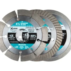 Makita E-12647 X‘LOCK 4‘1/2& Diamond Blade Variety Pack for Masonry Cutting, 3/pc - One-stop shop for professional tools and equipment.