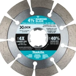 Makita E-07191 X‘LOCK 4‘1/2& Segmented Diamond Blade for Masonry Cutting - One-stop shop for professional tools and equipment.
