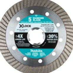 Makita E-07216 X‘LOCK 4‘1/2& Turbo Rim Diamond Blade for Masonry Cutting - One-stop shop for professional tools and equipment.