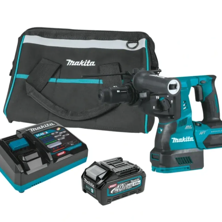 Makita GRH02M1 40V max XGT® Brushless Cordless 1‘1/8& SDS‘PLUS AVT® Rotary Hammer Kit, with Interchangeable Chuck, AWS® Capable (4.0Ah) - One-stop shop for professional tools and equipment.