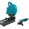 Makita LW1401X2 14& Cut‘Off Saw with 4‘1/2& Paddle Switch Angle Grinder - One-stop shop for professional tools and equipment.