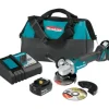 Makita XAG04T 18V LXT® Lithium‘Ion Brushless Cordless 4‘1/2 / 5& Cut‘Off/Angle Grinder Kit (5.0Ah) - One-stop shop for professional tools and equipment.