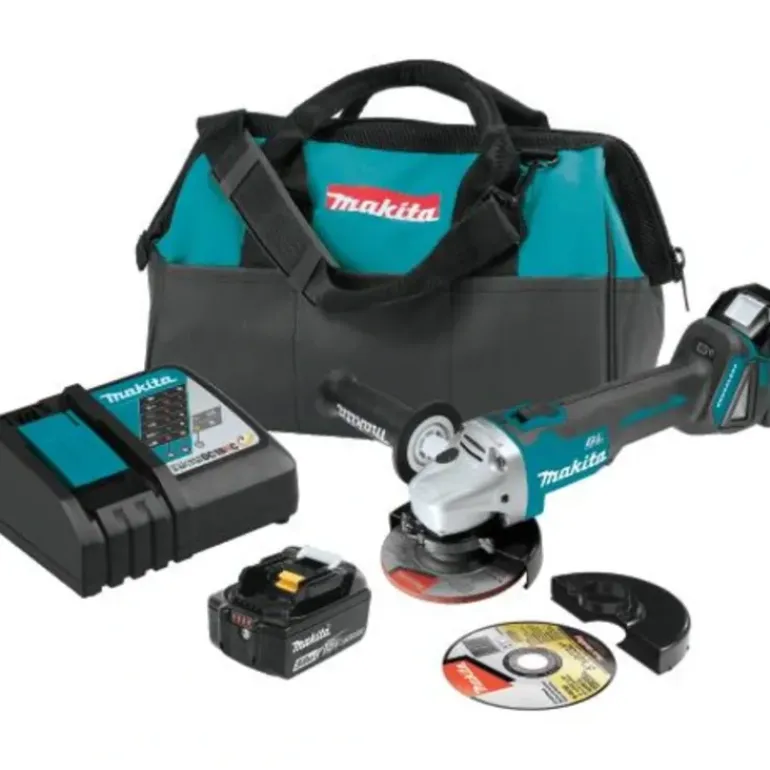 Makita XAG04T 18V LXT® Lithium‘Ion Brushless Cordless 4‘1/2 / 5& Cut‘Off/Angle Grinder Kit (5.0Ah) - One-stop shop for professional tools and equipment.