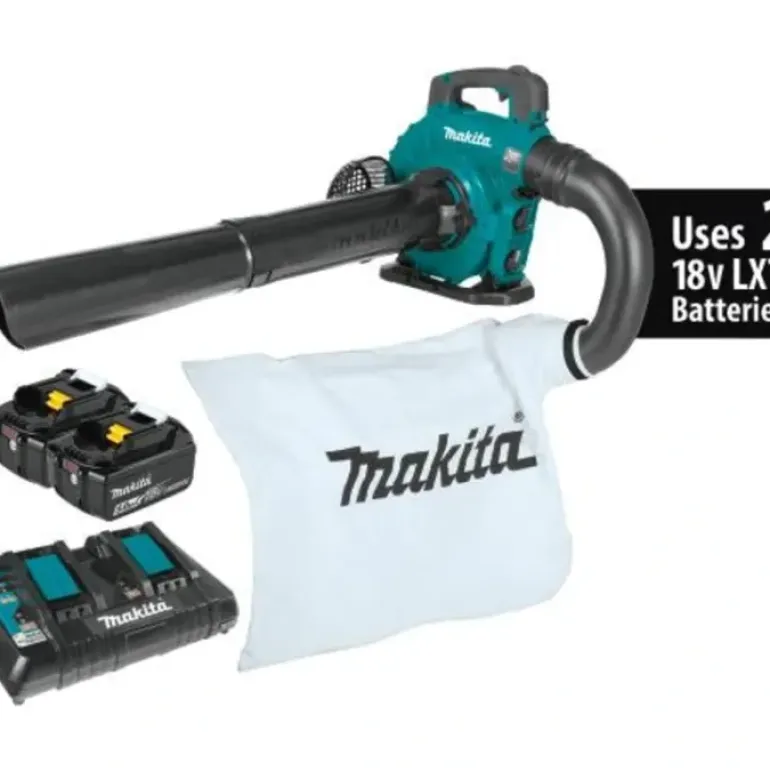 Makita XBU04PTV 36V (18V X2) LXT® Brushless Blower Kit with Vacuum Attachment Kit (5.0Ah) - One-stop shop for professional tools and equipment.
