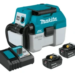 Makita XCV11T 18V LXT® Lithium‘Ion Brushless Cordless 2 Gallon HEPA Filter Portable Wet/Dry Dust Extractor/Vacuum Kit (5.0Ah) - One-stop shop for professional tools and equipment.