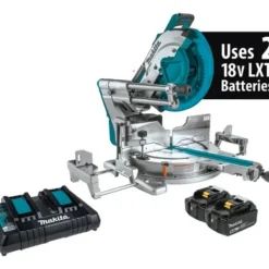 Makita XSL08PT 36V (18V X2) LXT® Brushless 12& Dual‘Bevel Sliding Compound Miter Saw Kit, AWS® Capable and Laser (5.0Ah) - One-stop shop for professional tools and equipment.