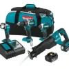 Makita XT447T 18V LXT® Lithium‘Ion Brushless Cordless 4‘Pc. Combo Kit (5.0Ah) - One-stop shop for professional tools and equipment.