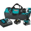 Makita XWT07T 18V LXT® Lithium‘Ion Brushless Cordless High‘Torque 3/4& Sq. Drive Impact Wrench Kit w/ Friction Ring Anvil (5.0Ah) - One-stop shop for professional tools and equipment.