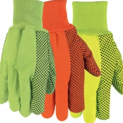 MCR Safety 9018DG Double Palm Work Gloves 18 Ounce Cotton Canvas PVC Dotted Palm, Thumb, and Index Finger Fluorescent Green (1 DZ) - One-stop shop for professional tools and equipment.