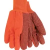 MCR Safety 9018DO Double Palm Work Gloves 18 Ounce Cotton Canvas PVC Dotted Palm, Thumb, and Index Finger Hi-Vis Orange (1 DZ) - One-stop shop for professional tools and equipment.