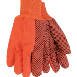 MCR Safety 9018DO Double Palm Work Gloves 18 Ounce Cotton Canvas PVC Dotted Palm, Thumb, and Index Finger Hi-Vis Orange (1 DZ) - One-stop shop for professional tools and equipment.