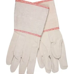 MCR Safety 8200G Canvas Work Gloves Clute Pattern 4.5 Inch Plasticized Gauntlet Cuff Cotton Polyester Blend Straight Thumb (1 DZ) - One-stop shop for professional tools and equipment.