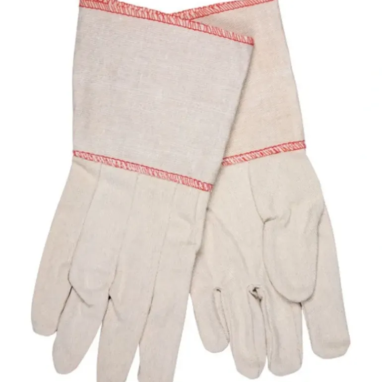 MCR Safety 8200G Canvas Work Gloves Clute Pattern 4.5 Inch Plasticized Gauntlet Cuff Cotton Polyester Blend Straight Thumb (1 DZ) - One-stop shop for professional tools and equipment.