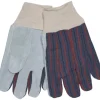 MCR Safety 1040 Knit Wrist Clute Pattern Leather Palm Work Gloves Palm Lined Economy Breathable Cotton Back (1 DZ) - One-stop shop for professional tools and equipment.